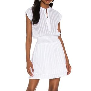 RAILS Angelina White Shadow Stripe Mini Dress M